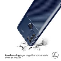 imoshion Carbon Softcase Backcover Motorola Moto G50 - Blauw