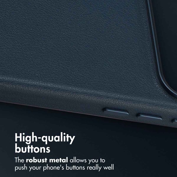 Accezz Leather Back Cover with MagSafe Apple iPhone 17 Pro Max - Nightfall Blue