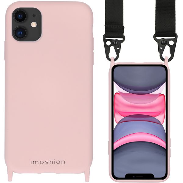 imoshion Color Backcover met koord - Nylon Strap iPhone 11 - Roze