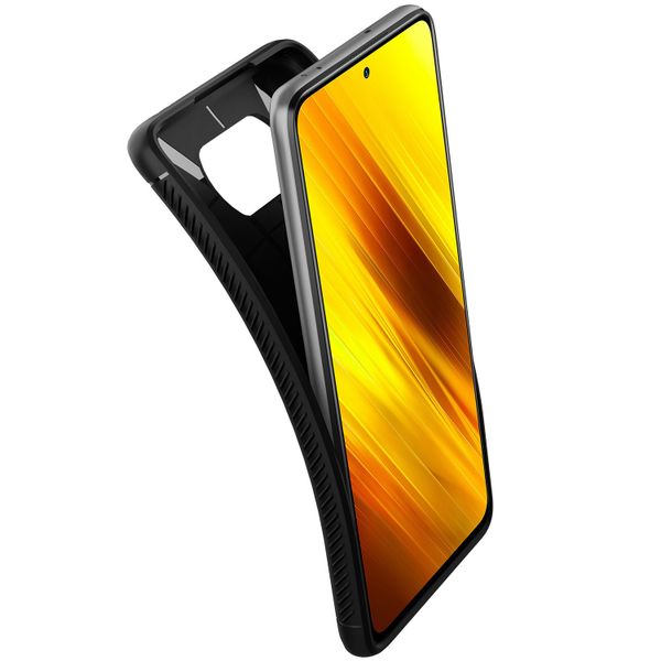 Spigen Rugged Armor Backcover Xiaomi Poco X3 (Pro) - Zwart