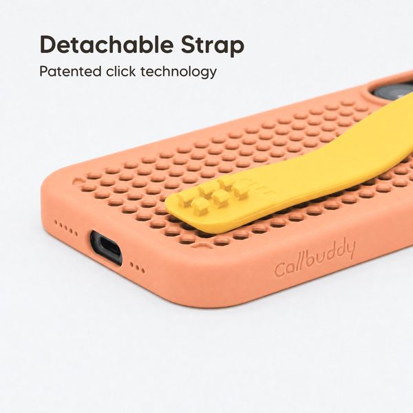 Callbuddy Hoesje met Strap Apple iPhone 17 - Coral Pop
