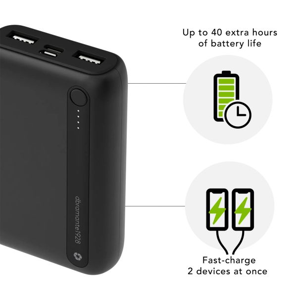 dbramante1928 re-charge | Powerbank 10.000 mAh - Zwart