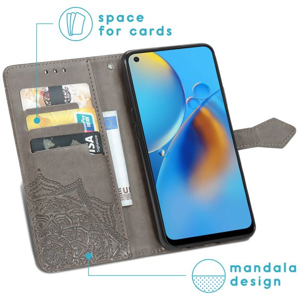 imoshion Mandala Bookcase Oppo A74 (4G) - Grijs