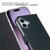 Selencia Echt Leren Bookcase Apple iPhone 17 - Groen