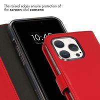 Selencia Genuine Leather Book Case Apple iPhone 15 Pro - Red