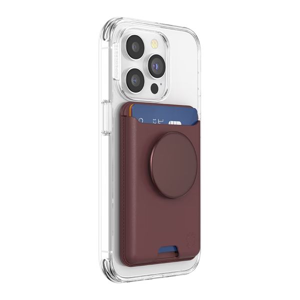 PopSockets PopWallet MagSafe - Oxblood Alum