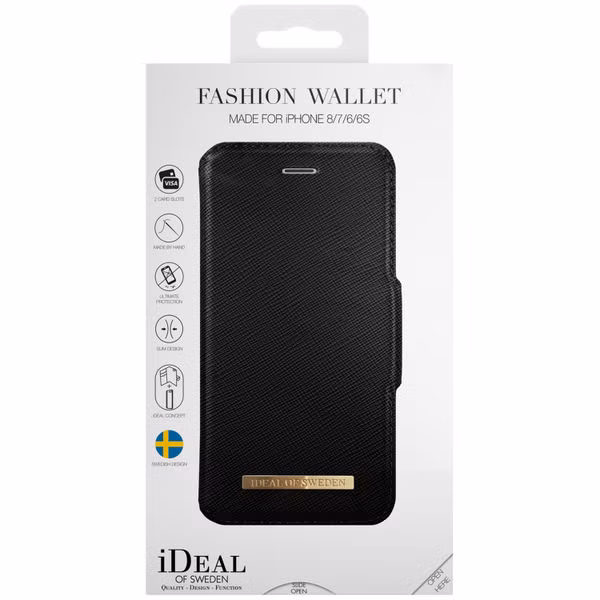 iDeal of Sweden Fashion Wallet iPhone SE (2022 / 2020) / 8 / 7 / 6(s) - Zwart