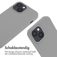 imoshion Siliconen hoesje met koord iPhone 15 - Lichtgrijs