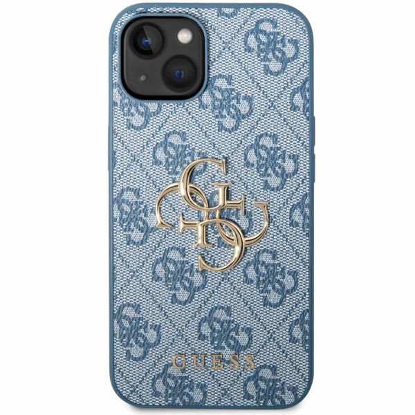 Guess 4G Metal Logo Backcover iPhone 14 - Blauw