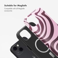 Selencia Vivid Back Cover with MagSafe Apple iPhone 13 - Wavy Swirl Pink Plum