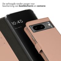 Selencia Echt Leren Bookcase Google Pixel 8 - Dusty Pink