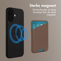 Accezz Magnetische Leren Kaarthouder - Geschikt voor Apple Find My - Coffee Brown