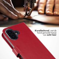 Selencia Echt Leren Bookcase Apple iPhone 16 Plus - Rood