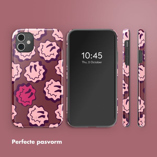 Selencia Vivid Backcover Apple iPhone 11 - Wavy Smiley Pink
