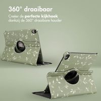 imoshion 360° Draaibare Design Bookcase Apple iPad Air 5 (2022) / Air 4 (2020) - Green Flowers