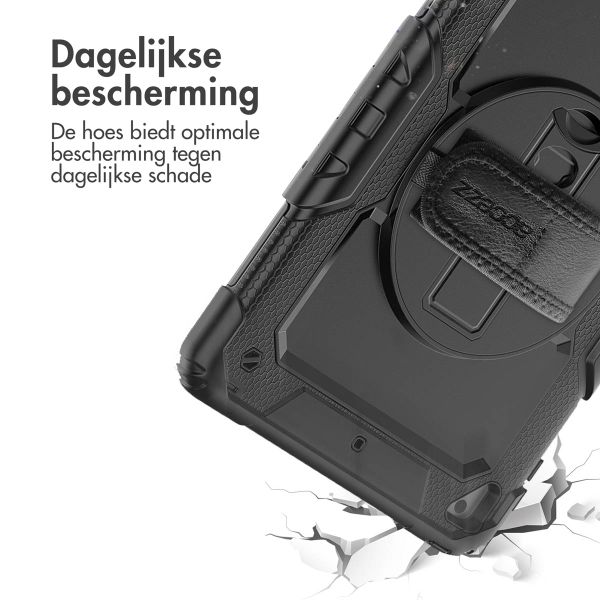Accezz Rugged Backcover met schouderstrap Apple iPad 6 (2018) 9.7 inch / iPad 5 (2017) 9.7 inch - Zwart