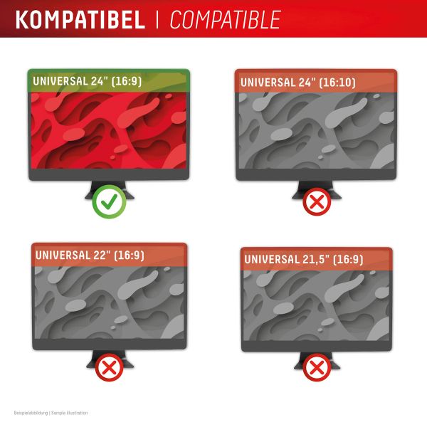 Displex Privacy Safe Magnetische Screenprotector Desktop 24 inch - Universeel - 16:9