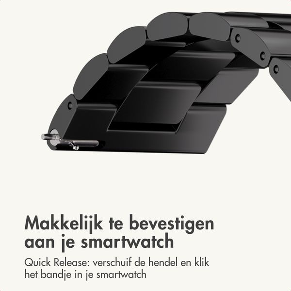 imoshion Stalen bandje  - Universeel 20 mm aansluiting - Zwart