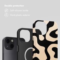 Selencia Vivid Back Cover with MagSafe Apple iPhone 13 - Art Wave Black