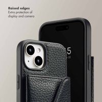 Selencia Sera Phone Case with Cord and Envelope Card Holder Apple iPhone 15 - Black