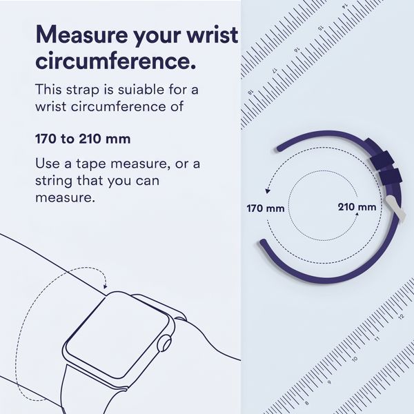 imoshion Milanese magnetic band Apple Watch | 44/45/46/49 mm - Size M - Blue