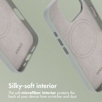 Accezz Leather Back Cover with MagSafe Apple iPhone 16 Pro - Light Grey