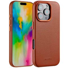 Accezz Leather Back Cover with MagSafe Apple iPhone 16 Pro - Sienna Brown
