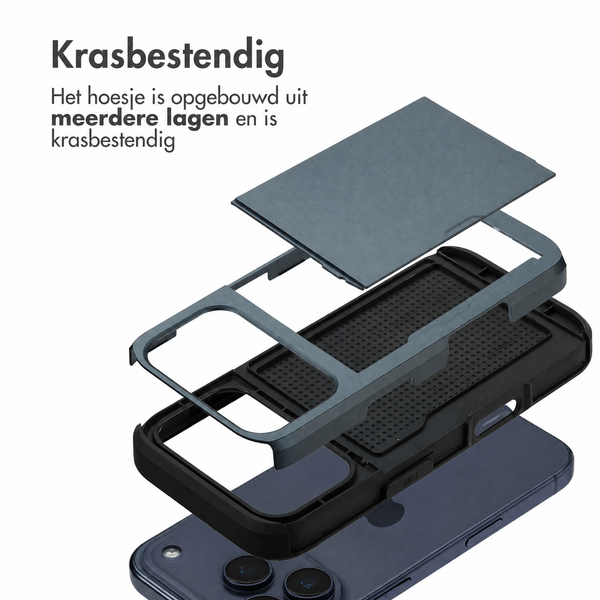 imoshion Backcover met pasjeshouder Apple iPhone 18 Pro / 17 Pro - Donkerblauw