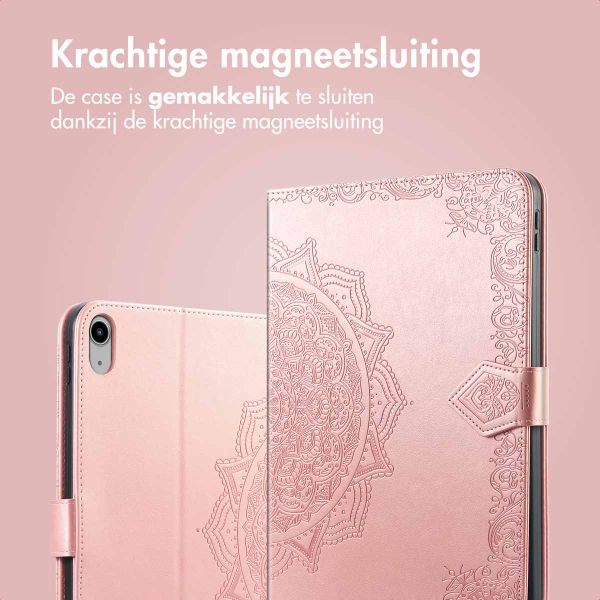 imoshion Mandala Bookcase Apple iPad Air 11 inch (2025) M3 / (2024) M2 / Air 5 (2022) / Air 4 (2020) - Rose Gold