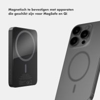 Selencia Vivid Powerbank 5.000 mAh - Draadloze Powerbank - Geschikt voor MagSafe en Qi - Black / Vintage Peony