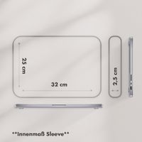 Selencia Teddy Laptop hoes 13-14 inch - Laptopsleeve - Checks