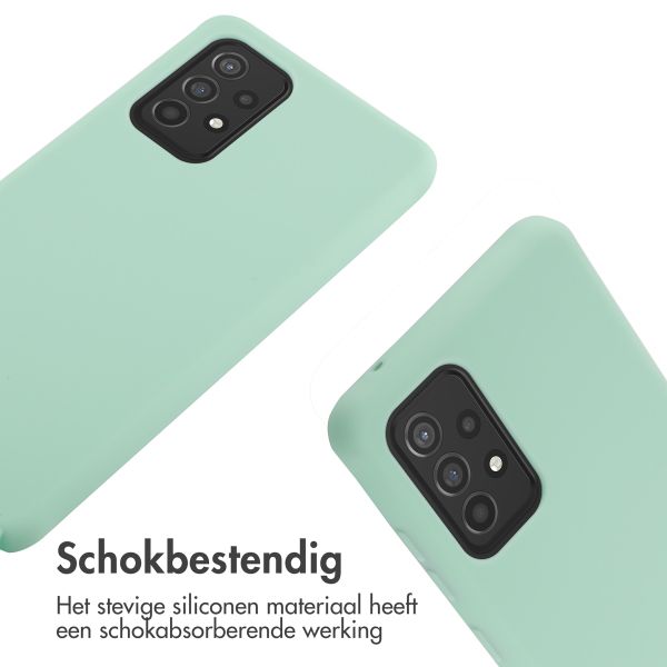 imoshion Siliconen hoesje met koord Samsung Galaxy A52(s) (5G/4G) - Mintgroen