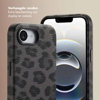 Selencia Sabi Backcover Panterprint met MagSafe Apple iPhone 16e - Midnight Black