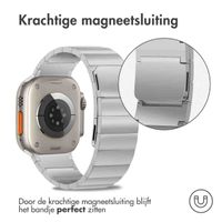 Selencia Stalen magnetisch bandje Apple Watch Series 1-10 / SE / Ultra (2) - 42/44/45/46/49 mm - Zilver