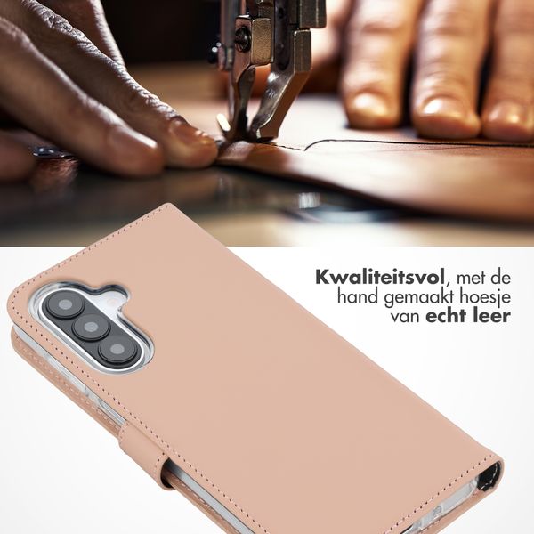 Selencia Echt Leren Bookcase Samsung Galaxy A27 (5G) - Dusty Pink
