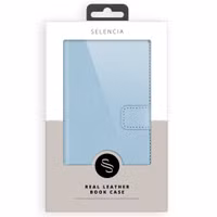 Selencia Echt Lederen Bookcase Apple iPhone Xr - Lichtblauw