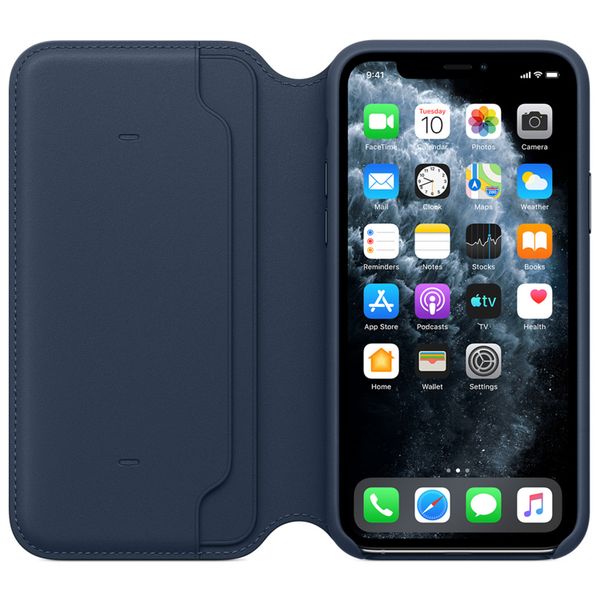 Apple Leather Folio Bookcase Apple iPhone 11 Pro - Deep Sea Blue
