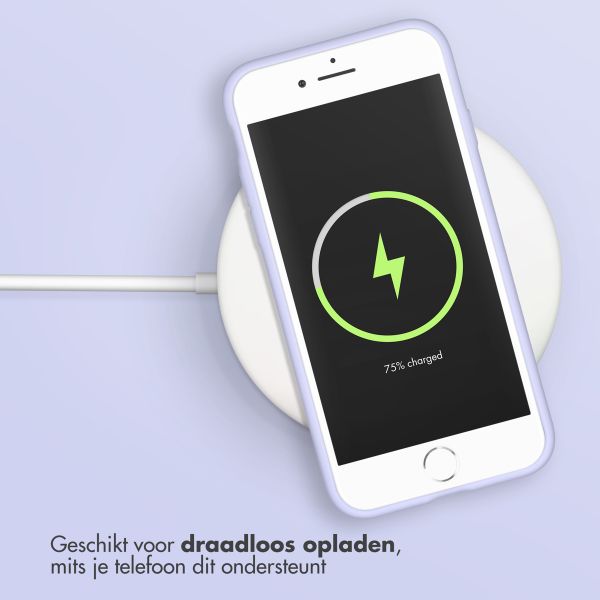 Accezz Liquid Silicone Backcover Apple iPhone SE (2022 / 2020) / 8 / 7 - Paars