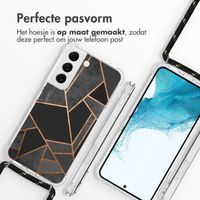 imoshion Design hoesje met koord Samsung Galaxy S22 - Grafisch Koper - Zwart / Goud