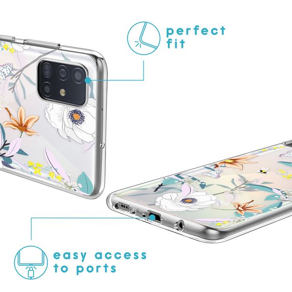 imoshion Design hoesje Samsung Galaxy A51 - Bloem - Wit