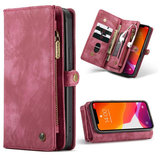 CaseMe Luxe Lederen 2 in 1 Portemonnee Bookcase iPhone 12 Mini