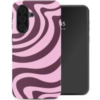 Selencia Vivid Back Cover Samsung Galaxy A37 (5G) - Wavy Swirl Pink Plum