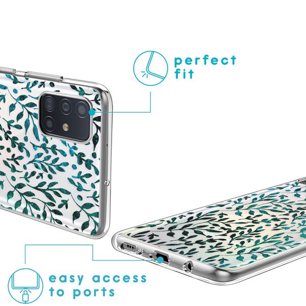 imoshion Design hoesje Samsung Galaxy A51 - Bladeren - Groen