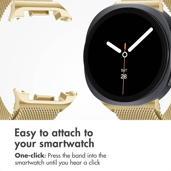 imoshion Milanese magnetic band Samsung Galaxy Watch 9 (40/44mm) / Watch 8 (40/44mm) / Classic (46mm) - Gold