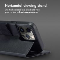 Accezz 2-in-1 Leather Bookcase with MagSafe Apple iPhone 15 Pro Max - Onyx Black