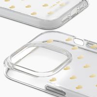 iDeal of Sweden Clear Case iPhone 14 Pro - Golden Hearts