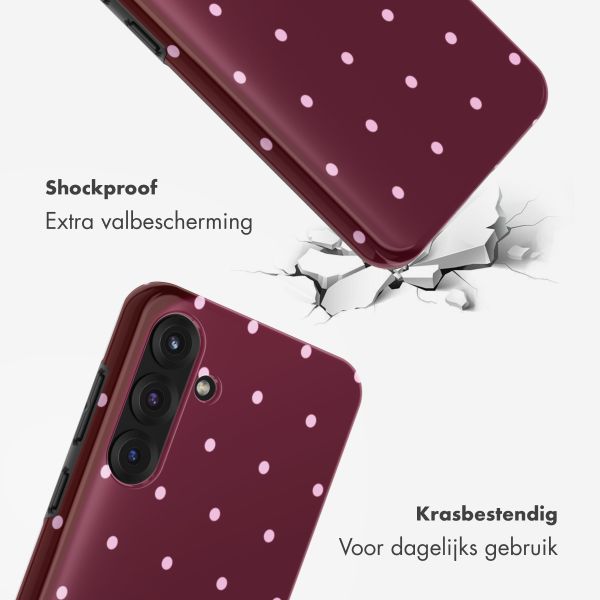 Selencia Vivid Backcover Samsung Galaxy S25 FE - Happy Dots Burgundy