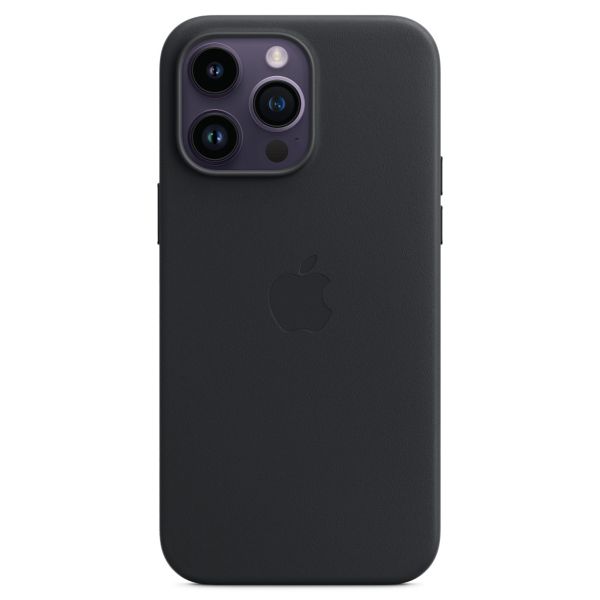 Apple Leather Back Cover with MagSafe Apple iPhone 14 Pro Max - Midnight