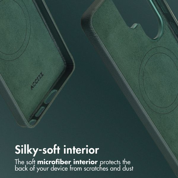 Accezz Leather Back Cover with MagSafe Samsung Galaxy S26 Ultra - Cedar Green