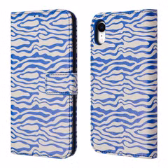 imoshion Design Bookcase Apple iPhone Xr - White Blue Stripes